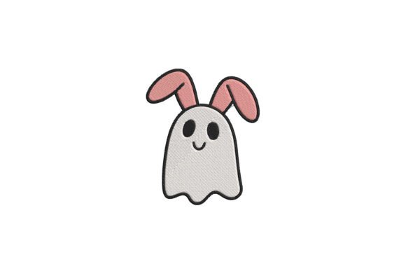 Bunny Ghost Embroidery: A Spooky-Cute Design for Personalized Gifts