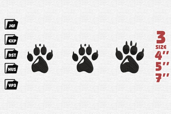 Classic Paw Print Embroidery Design Review for Small Business Merch