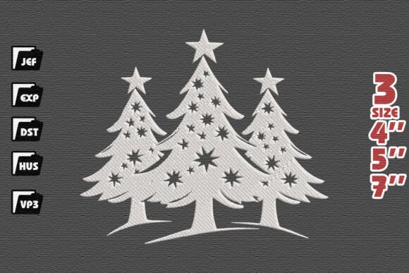 Elegant Starry Christmas Tree Forest Embroidery Design Review