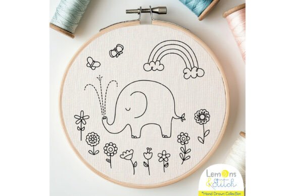 Elephant Embroidery Flower, Rainbow Review for Boutique Apparel