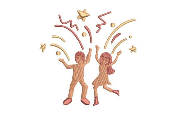 Joyful Dancing Couple Celebration Embroidery Design Review