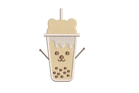 Kawaii Bear Boba Tea Embroidery Design Review