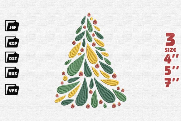 Modern Christmas Tree Embroidery Design Review for Sellers