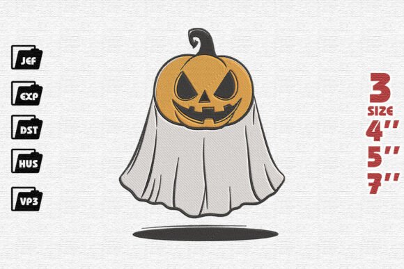 Sinister Jack-o'-lantern Ghost Embroidery Design Review