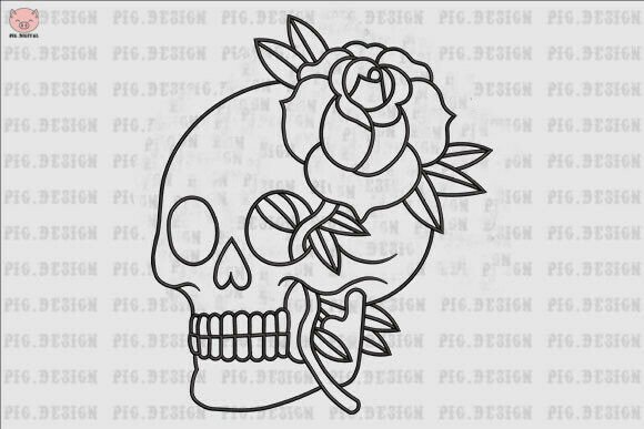Skull Flower Embroidery Review for Boutique Apparel